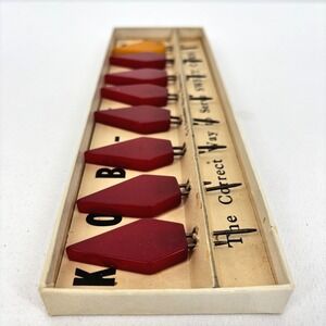 Vintage Schneider Kob-Knobs Corn Holders Red Yellow Set of 8 Original Box Ohio